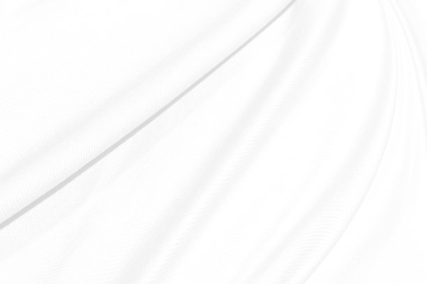 抽象流畅的曲线，干净的编织美丽柔软的织物形状，装饰时尚的纺织品白色背景图片下载