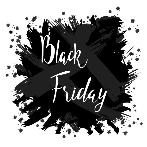 黑色星期五手字书法文字图片下载