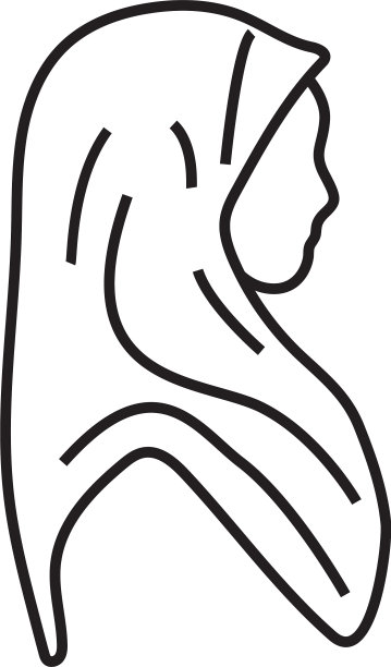 头巾图标图形设计孤立图片下载