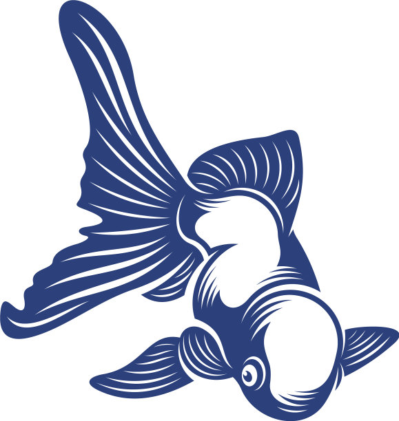 金鱼标志设计模板金鱼图标图片下载