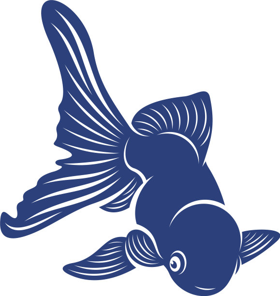 金鱼标志设计模板金鱼图标图片下载