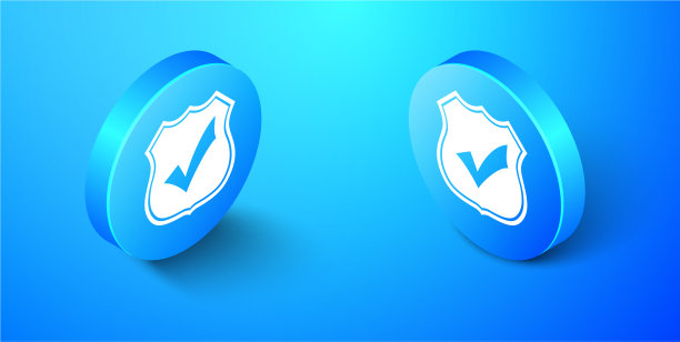 等距屏蔽与检查标志图标隔离图片下载