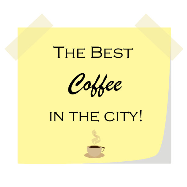 最好的咖啡在城市-咖啡标志图片下载