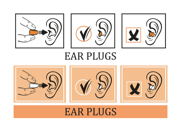 保护耳塞从噪音图标说明图片下载