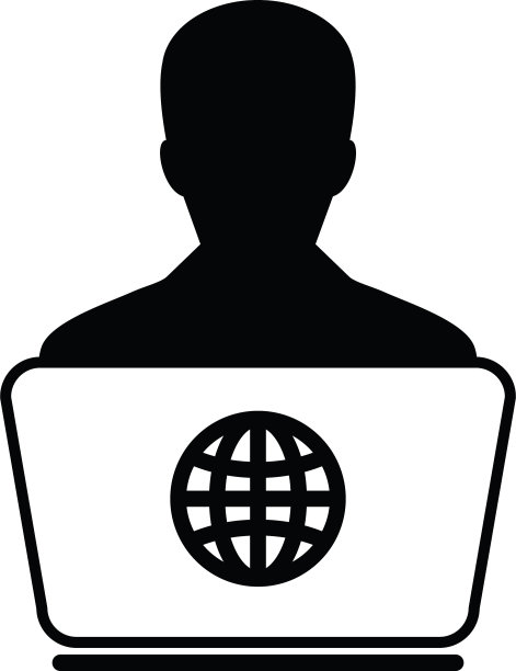 用笔记本电脑的工人图标人男性用户图片下载