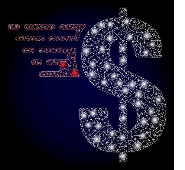 明亮的网带光点的美元图片下载