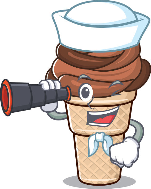 巧克力冰淇淋在水手卡通人物图片下载