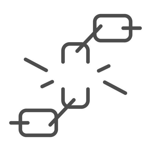 断链符号固体图标黑色生命图片下载