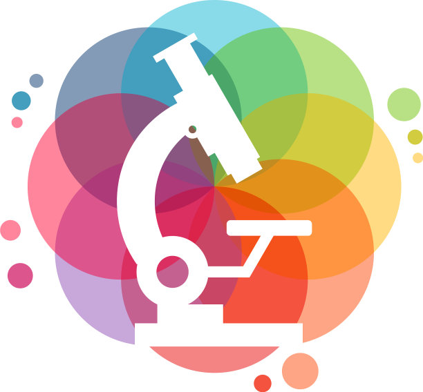 色彩缤纷的科学标志设计概念色彩图片下载