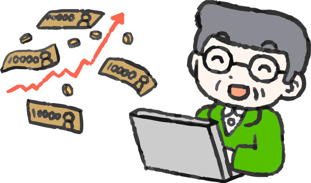 一个投资赚了很多钱的老头图片下载