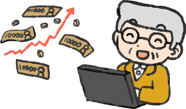 一个投资赚了很多钱的老头图片下载