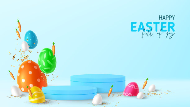 复活节快乐横幅图片下载