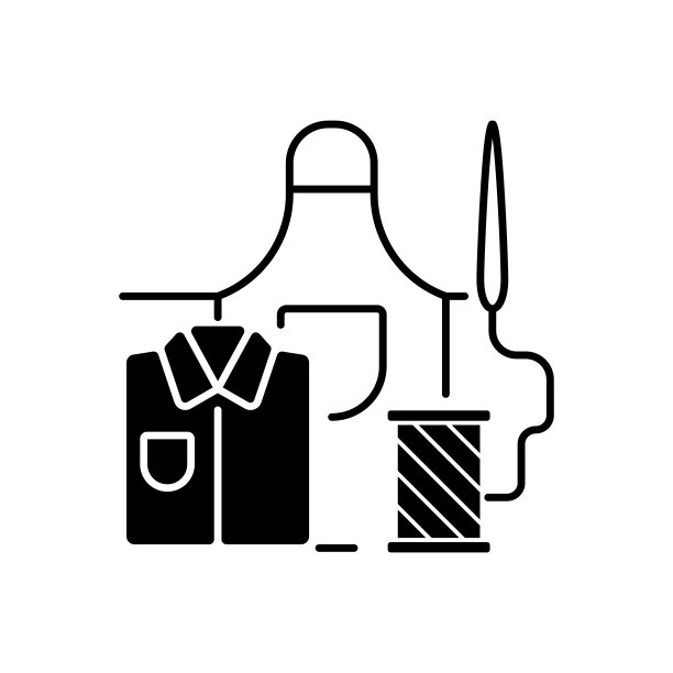 工作服修黑色线形图标图片下载