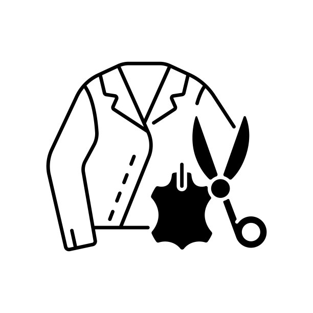 皮革和绒面革修复黑色线性图标图片下载