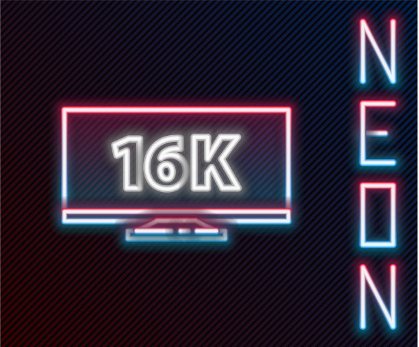 16k超高清霓虹灯屏幕电视图片下载