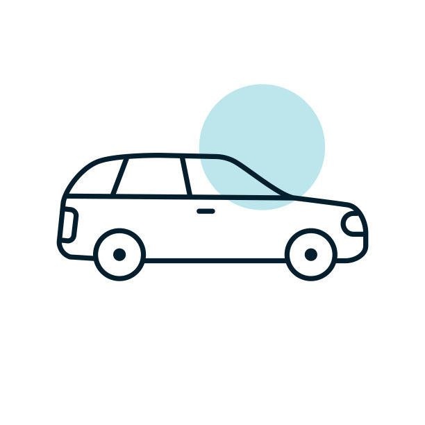 旅行车平面矢量图标图片下载