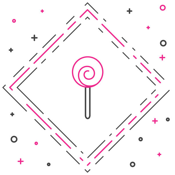 线棒棒糖图标孤立在白色背景图片下载