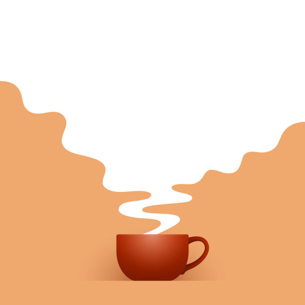 一杯红茶和白色蒸汽与空的地方为您设计图片下载