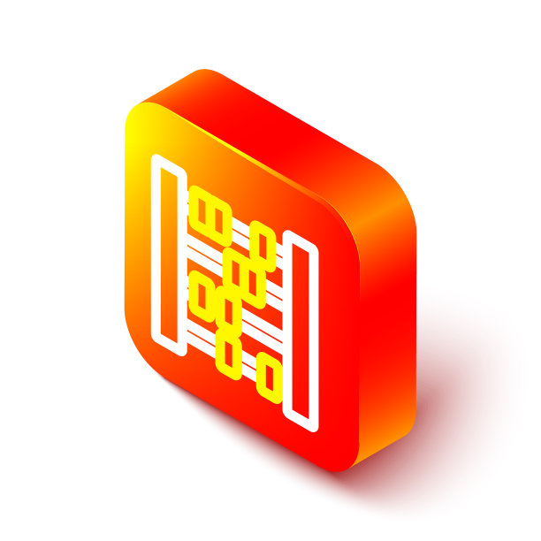 算盘图标孤立在白色上的等距线图片下载