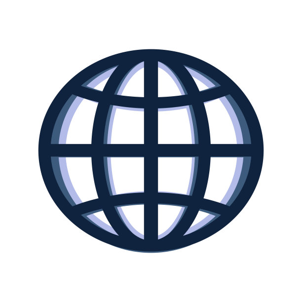 矢量地球仪图标透明的背景图片下载