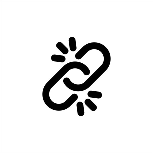 失效链接图标。锁和解锁链符号。矢量在孤立的白色背景。每股收益10图片下载