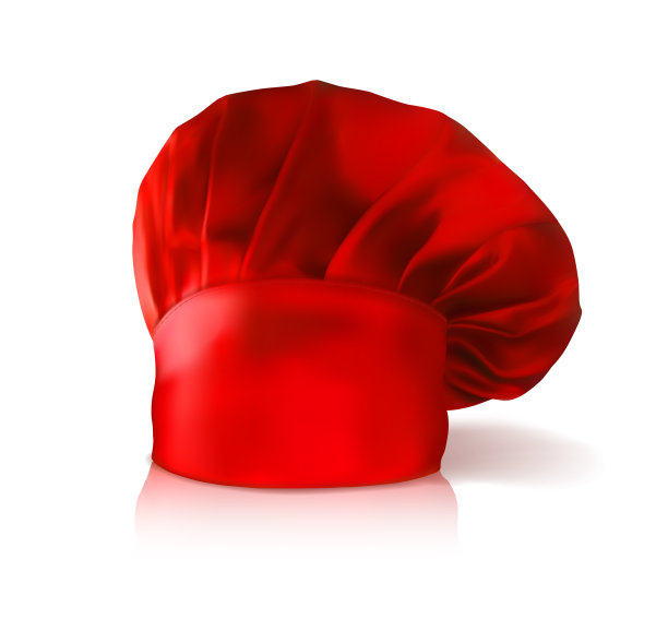 厨师着装要求戴红帽子图片下载