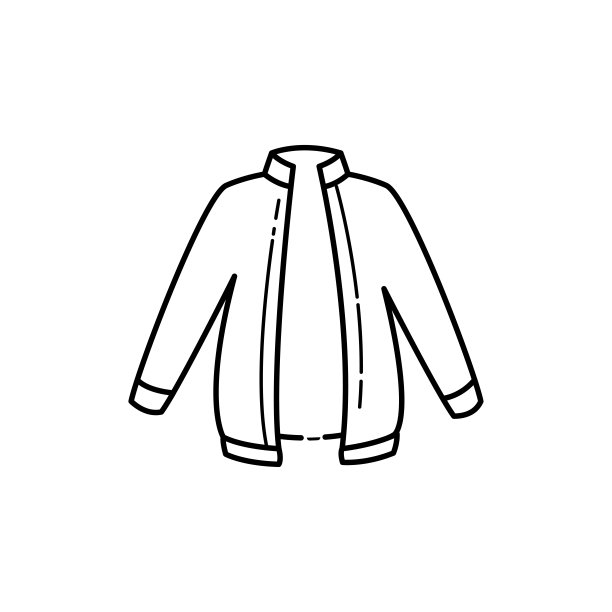 热夹克颜色线图标。象形文字用于网页、手机应用、促销。图片下载