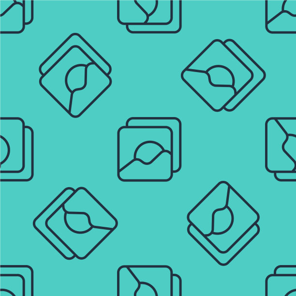 黑线照片图标孤立无缝图案上图片下载