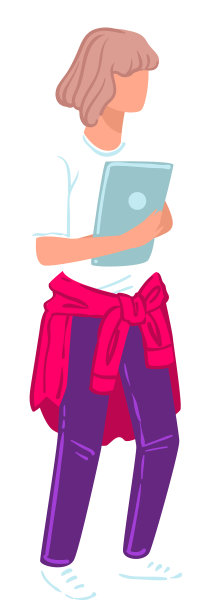 手持平板的少女学生年轻女性图片下载