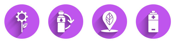 集叶植物在齿轮机回收塑料图片下载