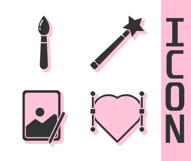 用贝塞尔曲线画笔刷图形图片下载