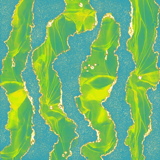 绿色绿松石大理石抽象豪华构成水墨景观。水彩画山水，纹理，酒精墨，流体混乱，艺术，金木风格和液体和水彩画黄金图片下载