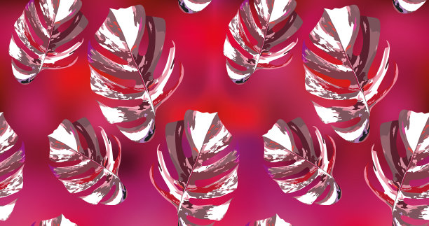 Monstera无缝图案墙纸背景图片下载