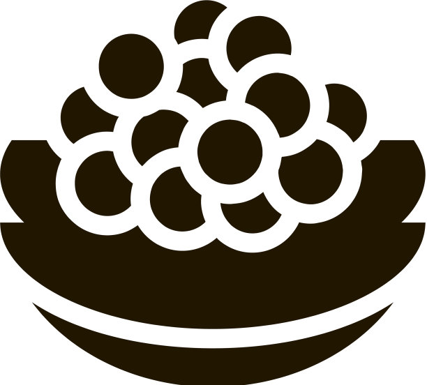 鱼子酱托盘图标字形图片下载