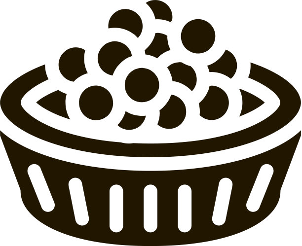 鱼子酱在篮子图标字形图片下载