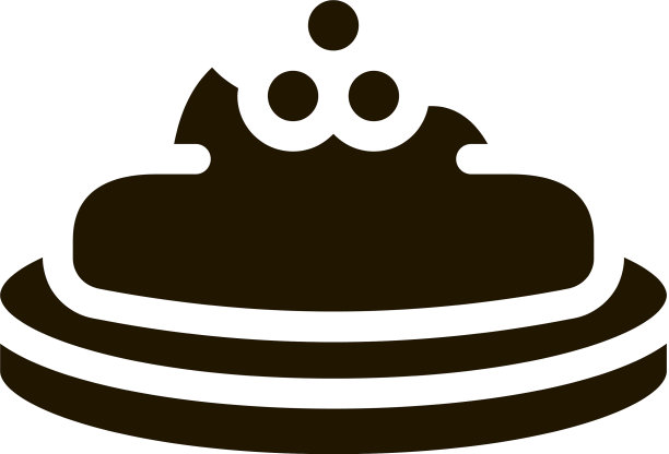 鱼子酱上的饼干图标字形图片下载