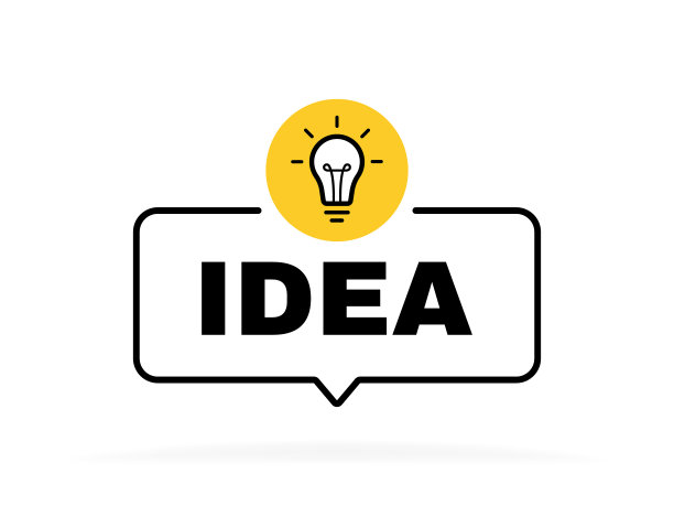 带有灯泡标志的几何信息泡泡。商业和广告的横幅设计。矢量图图片下载