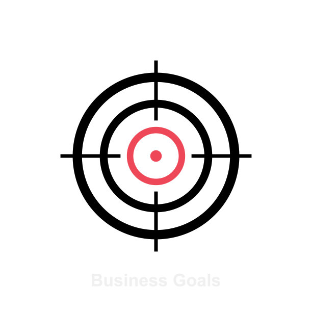 目标线图标。目标的概念。营销目标战略符号。标志设计。矢量图图片下载