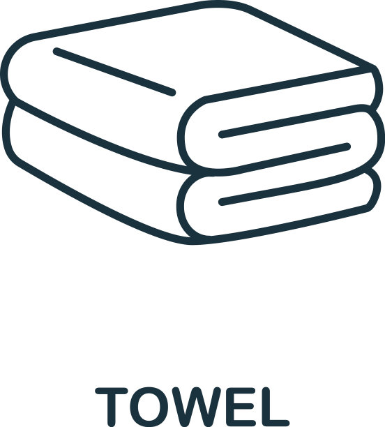 毛巾图标从理发店收集简单图片下载