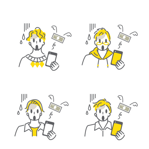 简单时尚的插图，线条艺术，双色图片下载