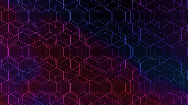 六边形未来辉光背景图片下载