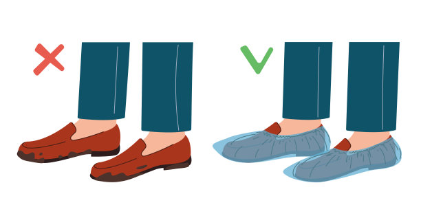 脏鞋子和鞋套。矢量插图插图在平面和卡通风格图片下载