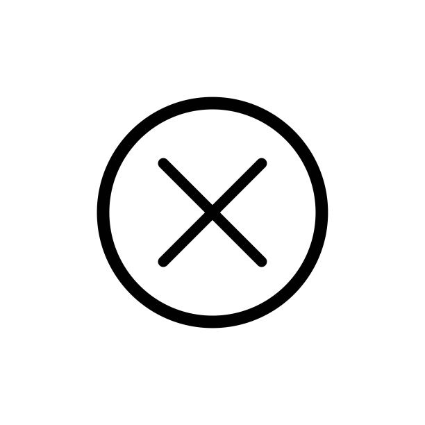 黑色拒绝图标。删除标志。错误标记图示拒绝或移除符号。取消符号。适用于应用程序、平面设计、信息图表、网站、UI、UX的独立时尚扁平风格。矢量EPS 10图片下载