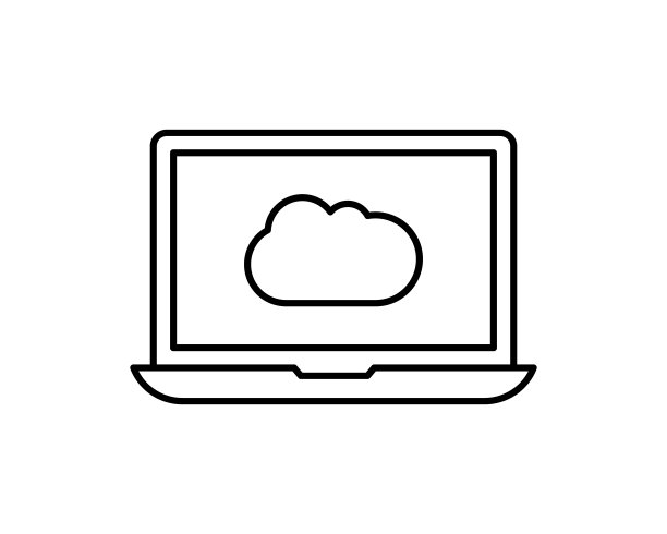 勾勒云计算图标。云计算矢量图。网络和移动的符号图片下载