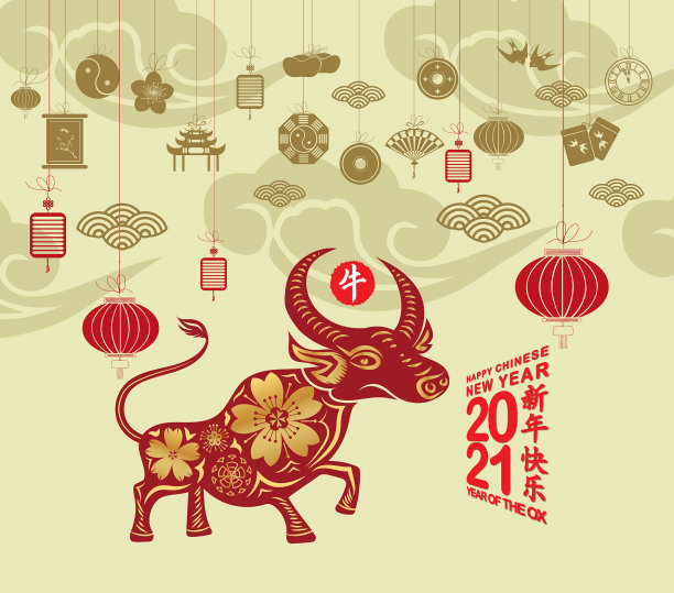 东方新年快乐2021年图片下载