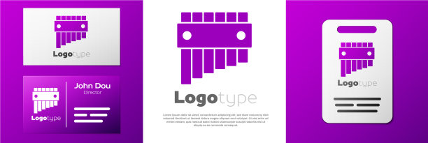 标志型排箫图标孤立在白色图片下载