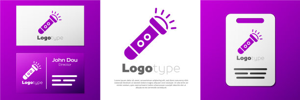 标志型手电筒图标孤立在白色图片下载