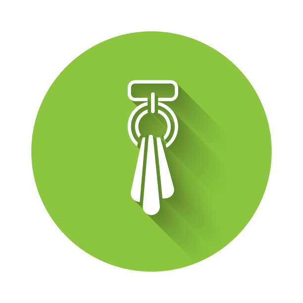 白毛巾挂在衣架上，图标与长隔离图片下载