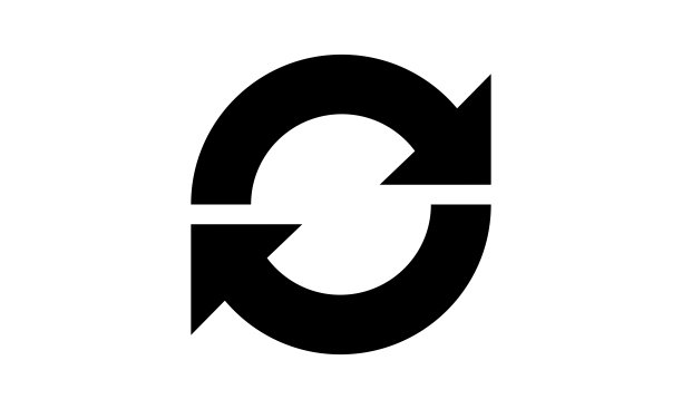 刷新，旋转箭头图标矢量插图，更新符号图片下载