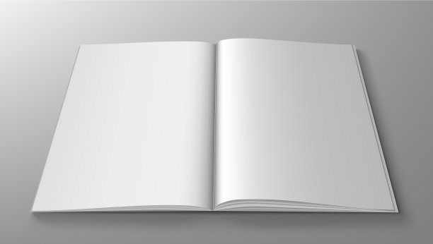 3d杂志设计理念干净的白页图片下载